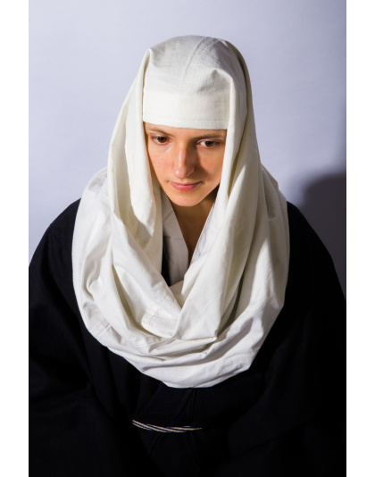 Sode zukin - japanese wimple, "sleeve hood"