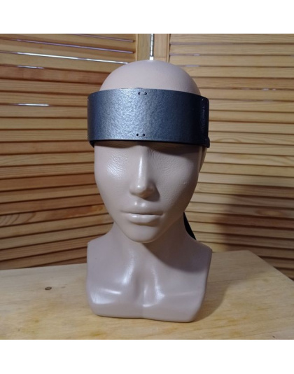 Black hachigane - armored headband with covering 