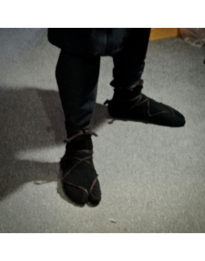 Dark waraji - ninja jute sandals