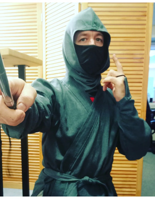 Grey ninja suit