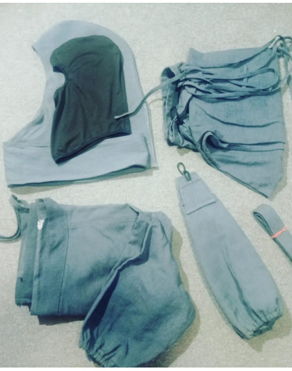 Grey ninja suit